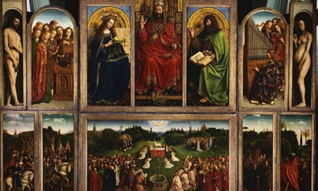 The Ghent Altarpiece (Open) by Hubert van Eyck and Jan van Eyck